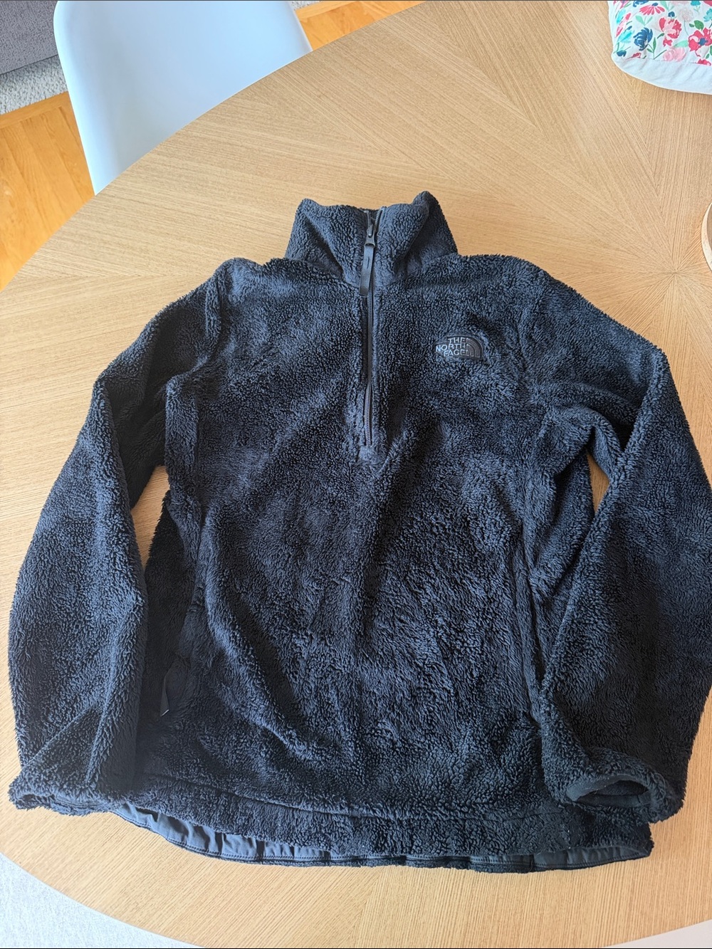 The North Face Woman’s Black Plush Half-Zip Fleece Pullover